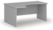 Ergonomiczne biurko PRIMO GRAY, 160x120 cm, lewe, szare