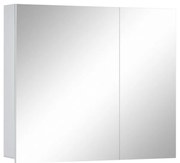 Biała ścienna szafka łazienkowa z lustrem Støraa Wisla, 80x70 cm