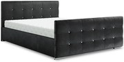 Grafitowe łóżko welurowe z pikowanym zagłówkiem 5 rozmiarów B8-F39