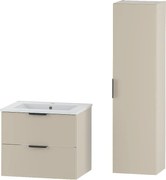 Kaszmirowy Zestaw do Łazienki 60cm Szafka z Umywalką Słupek Pile