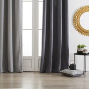 Zasłona okienna na przelotkach, z bawełny i poliestru - 140 x 260 cm