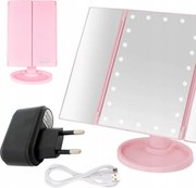 Lusterko Do MAKIJAŻU Powiększające 3X Kosmetyczne PODŚWIETLANE LED | VOLAN