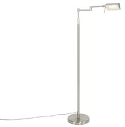 Designerska lampa podłogowa stalowa z wbudowanym LED i ściemniaczem dotykowym - Notia