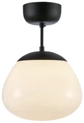 Czarno-biała lampa sufitowa ze szklanym kloszem ø 25 cm Rise – Markslöjd