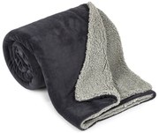 4Home Koc z barankiem jasnoszary/antracytowy, 150 x 200 cm