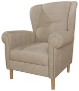 Jasnobrązowy fotel typu uszak Swan – Ropez