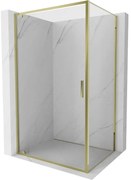 Mexen Exo kabina prysznicowa uchylna 95 x 75 cm, transparent, złota - 8181-095-075-50-00