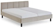 Beżowe tapicerowane łóżko dwuosobowe bez stelaża 180x200 cm Joker – Meise Möbel
