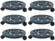 Zielone podstawki na kółkach pod donice R2-R22