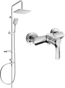 Mexen Sven zestaw prysznicowy natynkowy z deszczownicą i baterią prysznicową Sabre, chrom - 72140262-00
