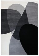 Dywan nowoczesny Lara czarno-kremowo-szary 80 cm x 150 cm