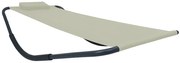 Kremowy leżak plażowy z poduszką B6-H23