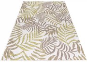 Dywan zewnętrzny Sunny listki beżowo-zielone 80 cm x 150 cm