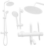 Zestaw Prysznicowy Natryskowy Z Termostatem Rea Lungo Biały