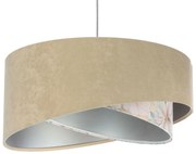 Beżowo-srebrna lampa wisząca z wzorem M3-N07