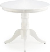 Stół do jadalni z okrągłym blatem William biały