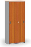 Szafa z drzwiami przesuwnymi PRIMO GRAY, 800 x 420 x 1781 mm, szary/wiśnia