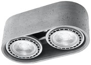 Szara lampa punktowa 27x14 cm Spattio – Nice Lamps