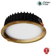 APLED - LED Oświetlenie RONDO WOODLINE LED/6W/230V 4000K śr. 15 cm popiół solidne drewno