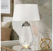 Elstead LENA-TL-L-SMOKE-OWSS - LED Lampa stołowa LENA 1xE27/40W/230V 74 cm biały