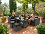 Komplet z technorattanu MAESTOSO szary