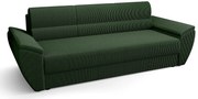 Zielona sztruksowa sofa z funkcją spania N4-C89