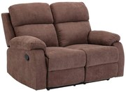 Kanapa 2-osobowa TOLZANO z tkaniny, z funkcją relax – kolor brązowy