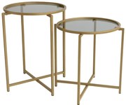 Okrągłe stoliki zestaw 2 szt. ø 50 cm Gold – Neostill