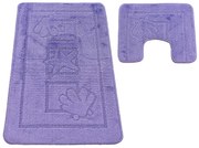 Komplet fioletowych dywaników łazienkowych G3-C53