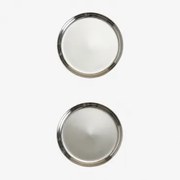 Zestaw 2 Talerzy Płaskich Ø15 Cm Ze Stali Nierdzewnej Lorne Stal Nierdzewna - Sklum