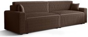 Brązowa rozkładana sofa tapicerowana M0-N55