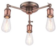 Endon 76124 - Oprawa punktowa HAL 3xE27/10W/230V matowy chrom/miedź