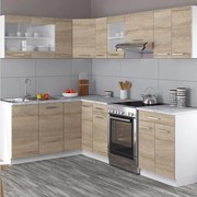 Kuchnia narożna biały/sonoma 250x60x81.6 rick