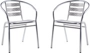 Zestaw 2 krzeseł ogrodowych  z aluminium - MONTMARTRE