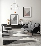 Dywan Pearl Nowoczesny Salon Krój konturowy, Szary, 120 x 160 cm