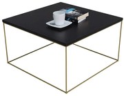 Druciany stolik kawowy z czarnym blatem L6-S48