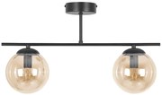 Bursztynowa podwójna lampa sufitowa loft - 4X A704 S0-G53