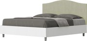 Łóżko bez stelaża 160x200 konstrukcja Frassino biała zagłówek microfibra Zielony Grace