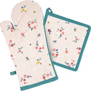 Rękawica kuchenna i podkładka Łąka, komplet 2 szt.