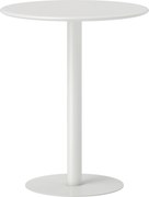 HOMCOM Okrągły stół dla 2 osób, Stal, do wnętrz i na zewnątrz, Biały