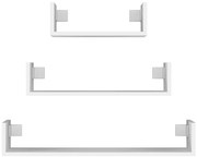 Biały komplet 3 sztuk półek skandynawskich M3-L41