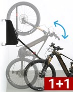 Obrotowy uchwyt na rowery elektryczne UpBike z mechanizmem podnoszenia 1+1 GRATIS, zabudowane boki