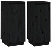 Czarne szafki drewniane zamykane 2 sztuki S2-R66