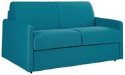 Kanapa 2-osobowa z ekspresowym mechanizmem rozkładania z tkaniny CALIFE - Kolor: turkusowy - Miejsce do spania: 120 cm - Materac 18 cm