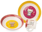 3-częściowy zestaw dziecięcych porcelanowych naczyń Orion Kittens