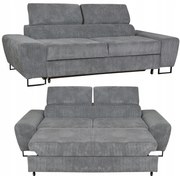 Sofa kanapa Savio salon Family meble szary sztruks reg zagłówek