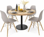 Okrągły stół na jednej nodze + 4 skandynawskie krzesła D9-S85