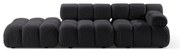 Antracytowa sofa modułowa z materiału bouclé 288 cm Bellis – Micadoni