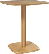 HOMCOM Stół jadalniany, 70 x 70 cm stół kuchenny dla 4 osób z drewna kauczukowego do kuchni, jadalni, naturalny | Aosom PL