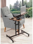 Stół regulowany GLEN 87x67 cm brąz/czarny